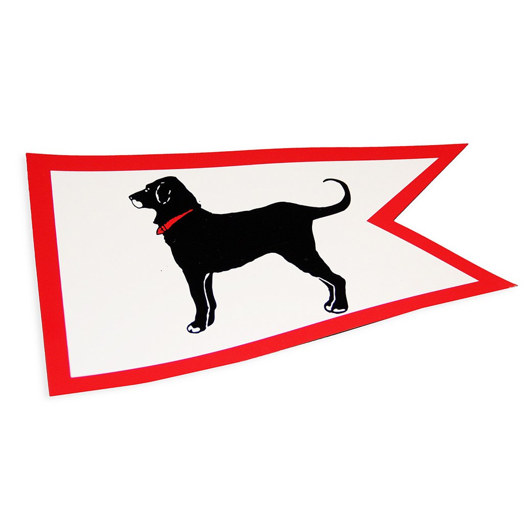 Black Dog Flag Magnet